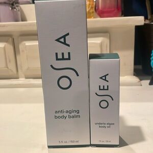 NIB OSEA anti-aging body lotion and undaria algae body oil.